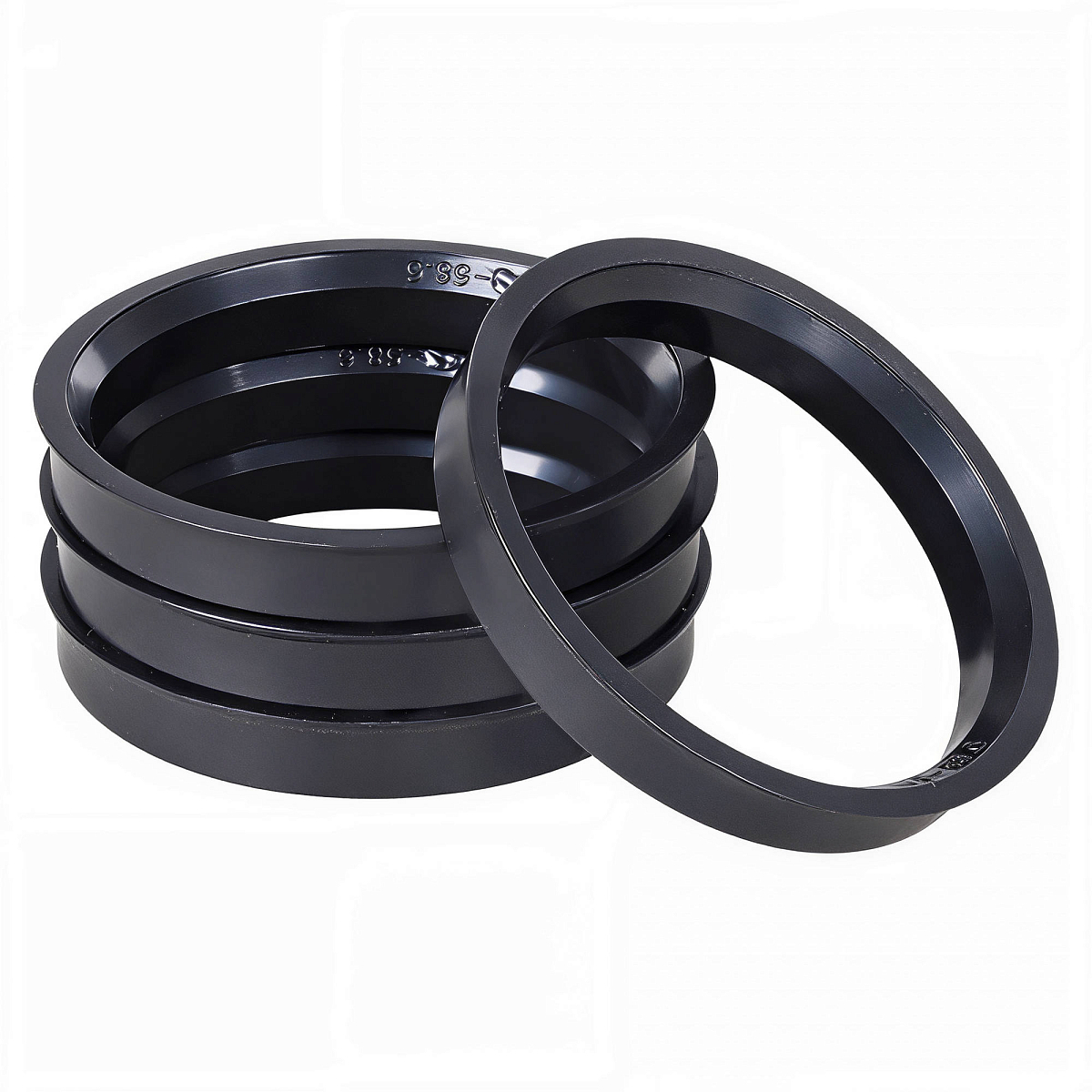 Кольцо центровочное для литого диска 67.1-58.6мм, комплект 4 шт., пластик