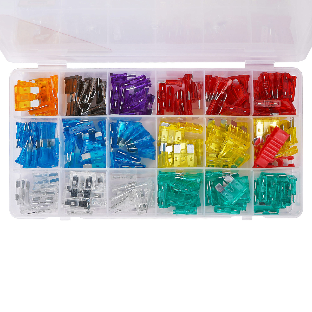 Предохранители "стандарт" в пласт.коробке с экстрактором (180 шт. 5-35А)