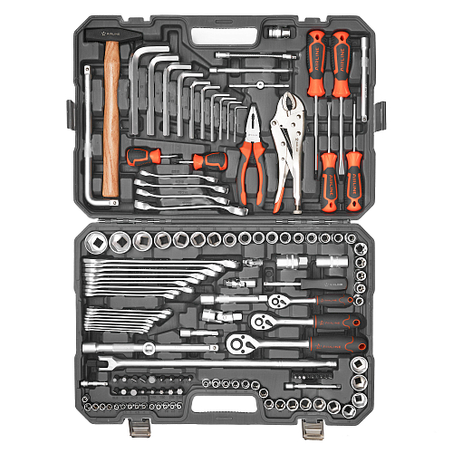 Набор инструментов универсальный 142пр. (головки 1/2", 1/4", 3/8") кейс