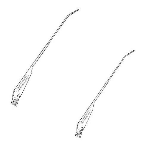 Рычаги стеклоочистителя для автомобилей Лада 2101-07/2121 и модиф. (к-т 2 шт., 345 мм, перо 2.5х7.15)