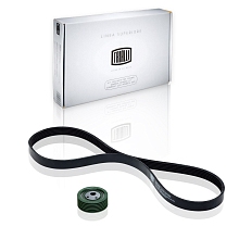 Ремкомплект привода для автомобилей Лада 2110 с A/C или ГУР (1 ремень 6PK1115+1 ролик)