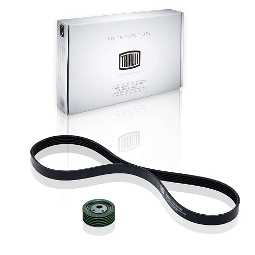 Ремкомплект привода для автомобилей Лада 2110 с A/C или ГУР (1 ремень 6PK1115+1 ролик)