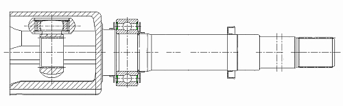 ШРУС внутренний передний правый для автомобилей Nissan X-Trail T32 (14-)/Qashqai J11 (13-) 2.0i CVT 4WD