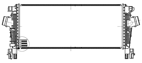ОНВ (радиатор интеркулера) для автомобилей Astra J 1.4T AT