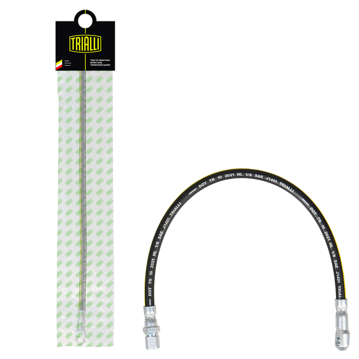 Шланг тормозной для автомобилей Лада 2121 передний L=505мм (длинный)