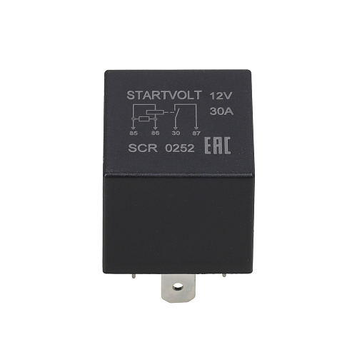 Реле 12V 30А 4 контакта (без кронштейна, с резистором)