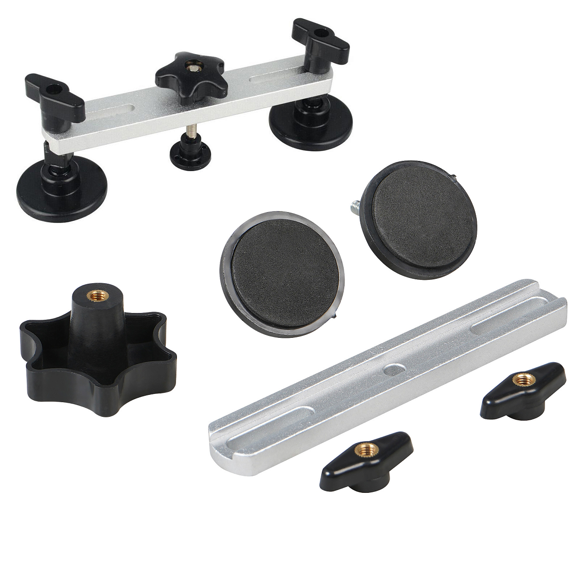 Инструменты для ремонта вмятин 17пр.(термопистолет+клей,вытяг.мост,съёмники,молоток,салфетки)