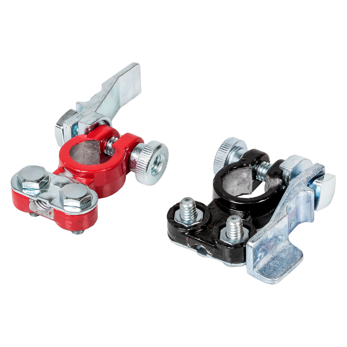 Клеммы АКБ в комплекте цинк с покрытием, прижимная планка