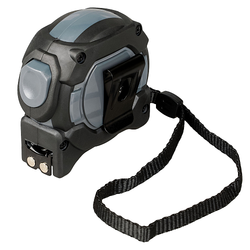 Рулетка в прорезиненном корпусе 3мх16мм PRO, автостоп, магнит. зацеп, нейлон. двуст. шкала