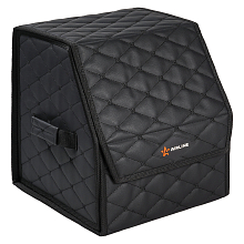 Органайзер-саквояж в багажник (30*30*35 см), стёганный ромб, цвет черный