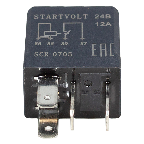 Реле 24V 12А 4 контакта (без кронштейна, с резистором)