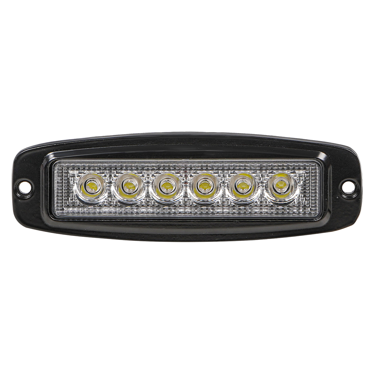 Фара светодиодная прямоугольная врезная, 6LED, ближний свет, 18Вт, 185х60х35мм, 12/24В, PLUS