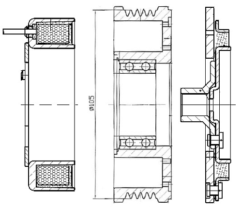 Муфта электромагнитная компрессора кондиционера для автомобилей Astra H (04-) 1.6i/1/8i
