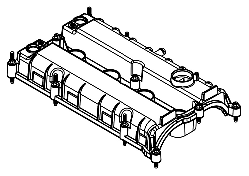 Крышка клапанная для а/м Ford Focus III (11-)/Fiesta (12-) 1.6i (пластик., с прокл.)