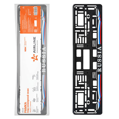 Рамка под номерной знак "Russia", с планкой