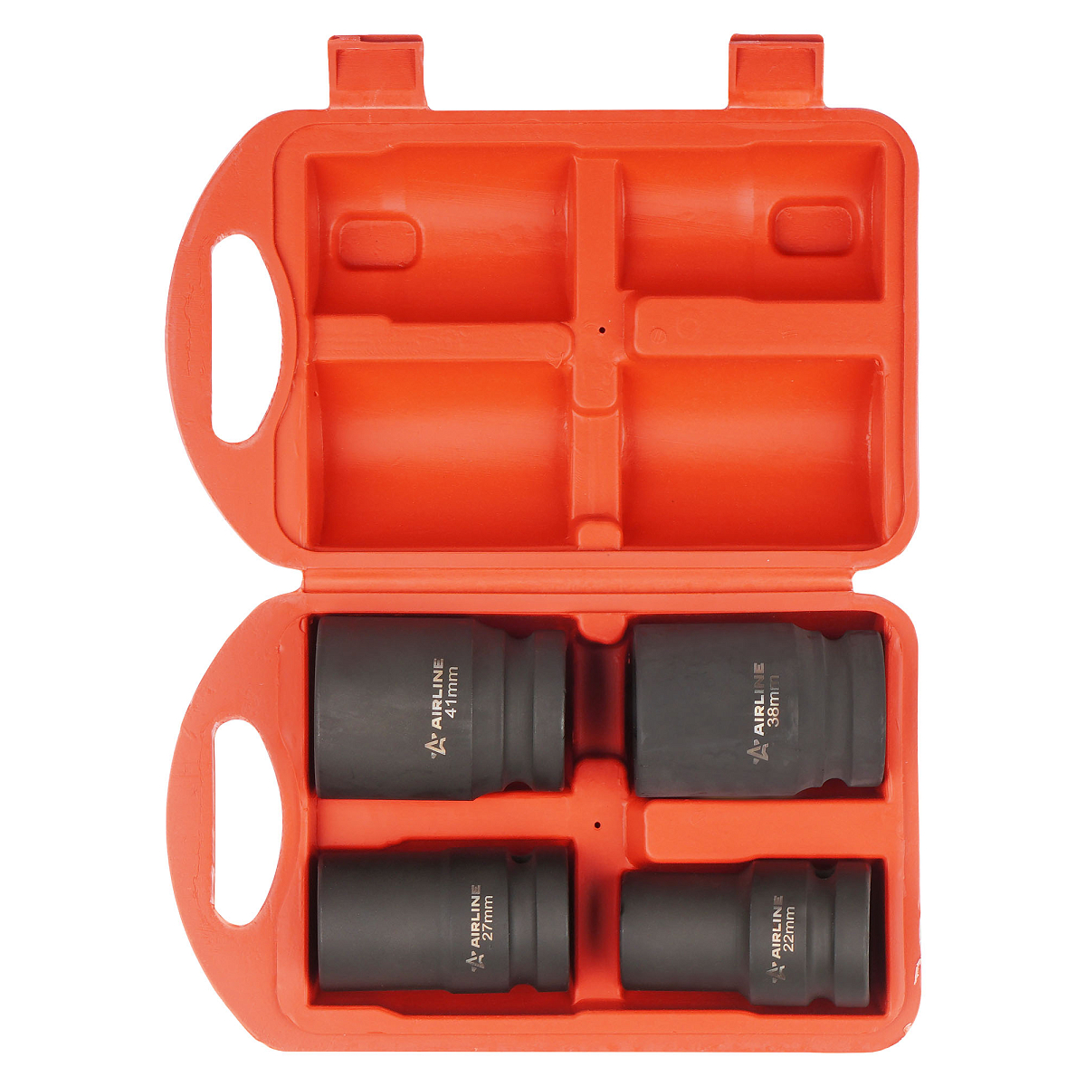 Набор головок ударных 1"DR L=78мм, 4пр. (22-41мм) пласт. кейс.