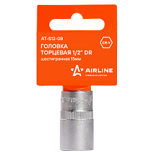 Головка торцевая 1/2"DR шестигранная 15мм, L=38мм пласт.подвес