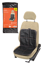 Накидка защ. под детское автокресло (86*45 см), со спинкой, кожзам, черн.