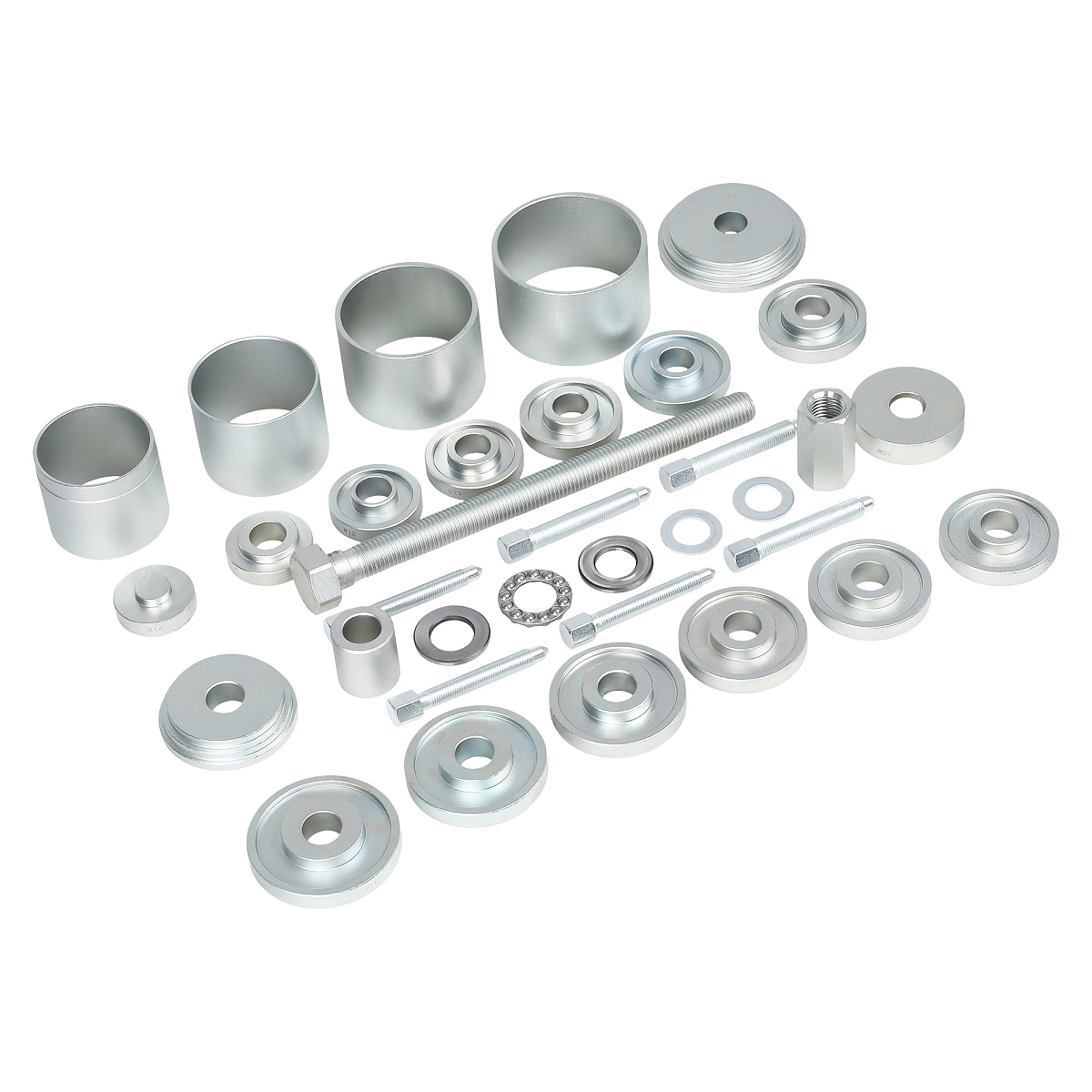 Оправки для монтажа и демонтажа ступичных подшипников, набор 31пр., кейс