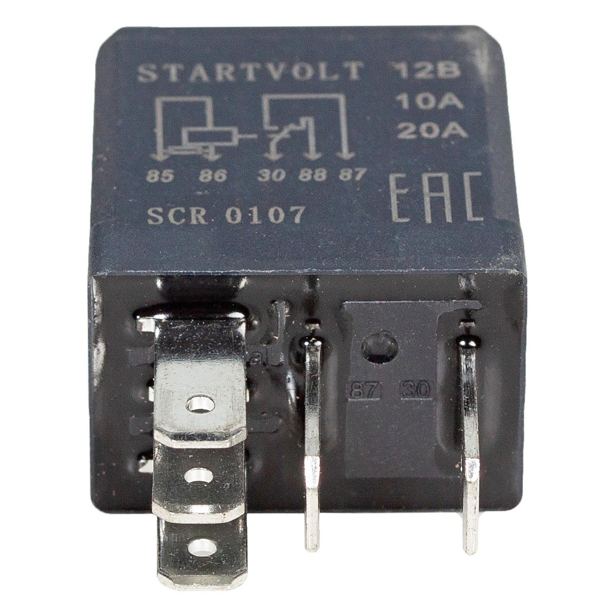 Реле 12V 10/20A 5 контактов (с резистором)