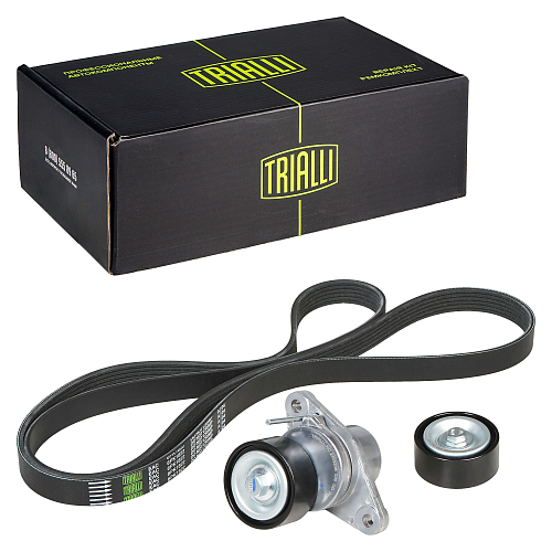 Ремкомплект привода для автомобилей Лада Largus (12-)/Logan (04-) 1.6i [К4M; К7M] A/C ГУР (ремень 6PK1822 + натяжитель + опорный ролик)