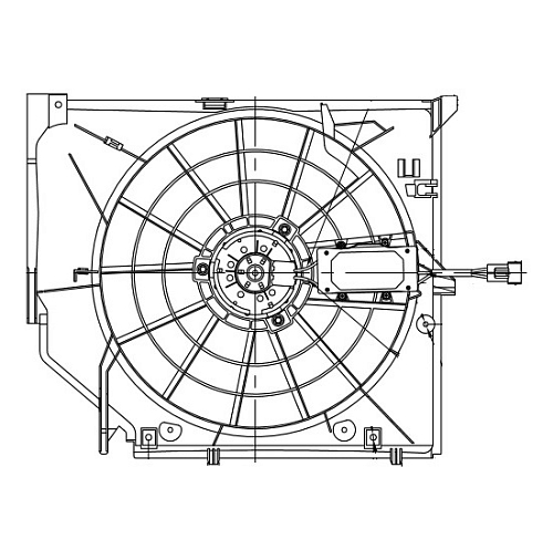Электровентилятор охлаждения для автомобилей BMW 3 (E46) (98-) (с кожухом и модулем управления)