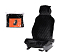 Накидка из искусственного меха, черная с коротким ворсом, на переднее сиденье, 1 шт.