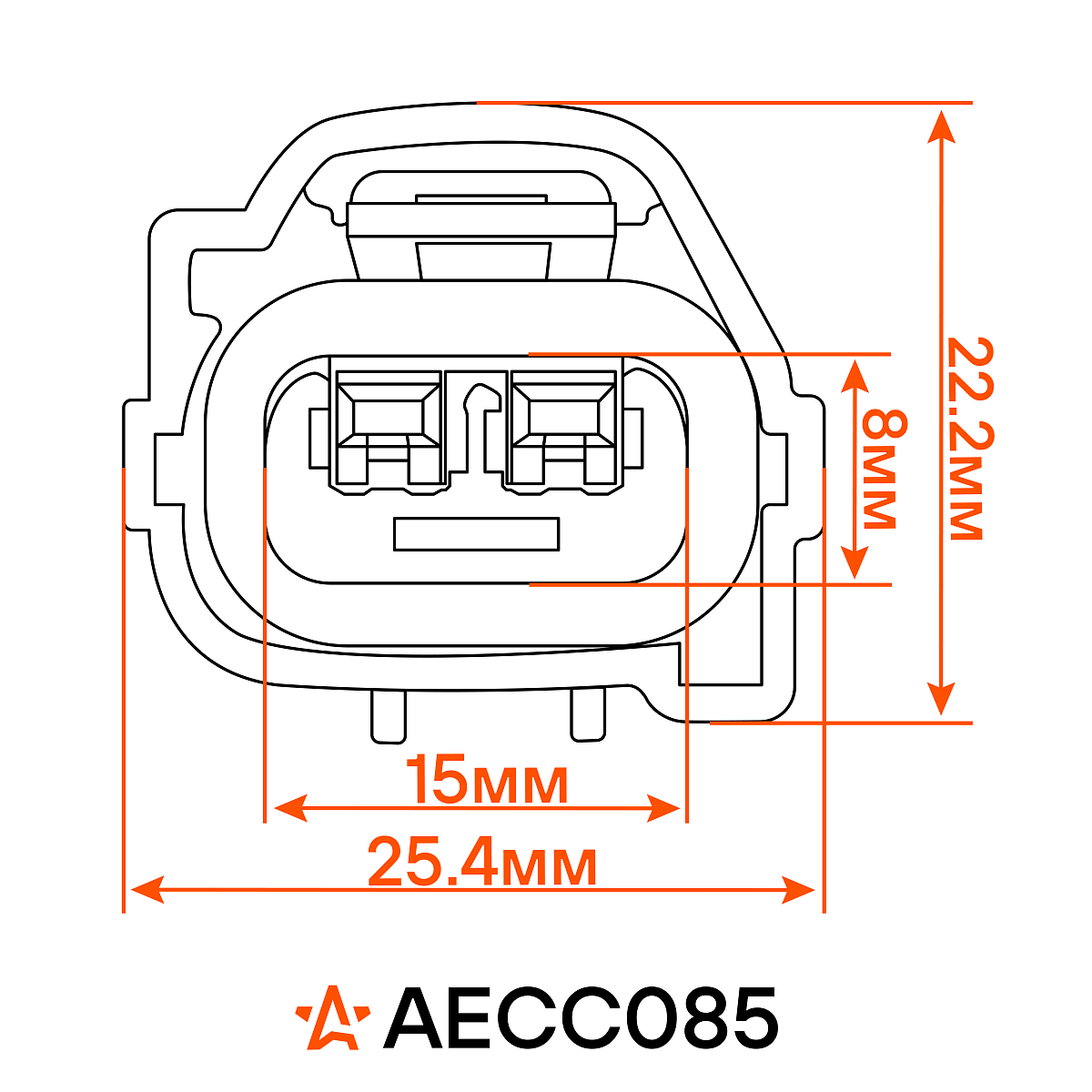Разъём 2 pin с проводами для катушки зажигания Chevrolet, Daewoo, Hyundai