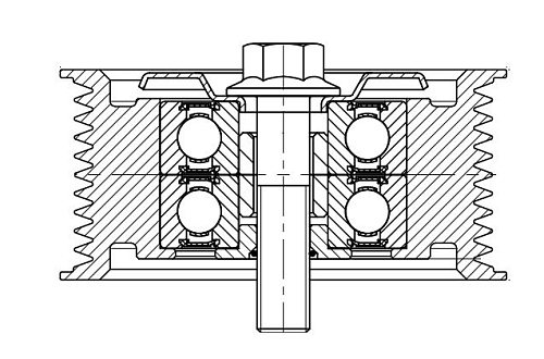 Ролик приводного ремня для автомобилей МАЗ 5440/6430, Shaanxi/Shacman [WP12] (опорный) вентилятора
