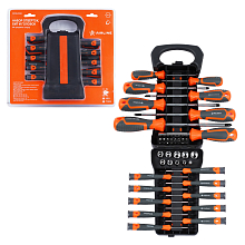 Набор отвёрток, бит и головок 44пр. холдер (SL, PH, PZ, HEX, TORX) блистер