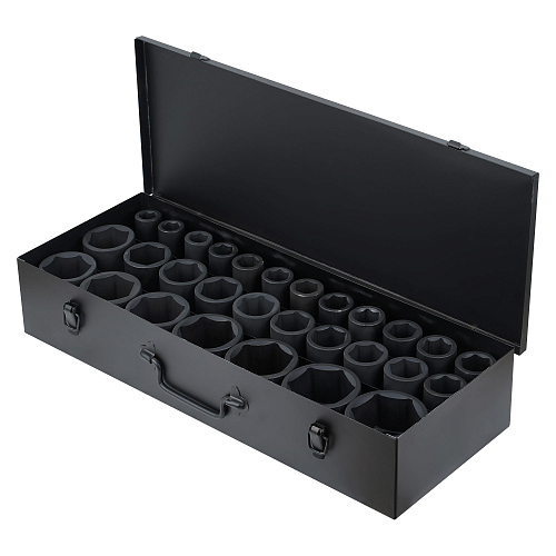 Набор головок ударных 3/4"DR L=90мм, 29пр. (19-65мм) металл.кейс