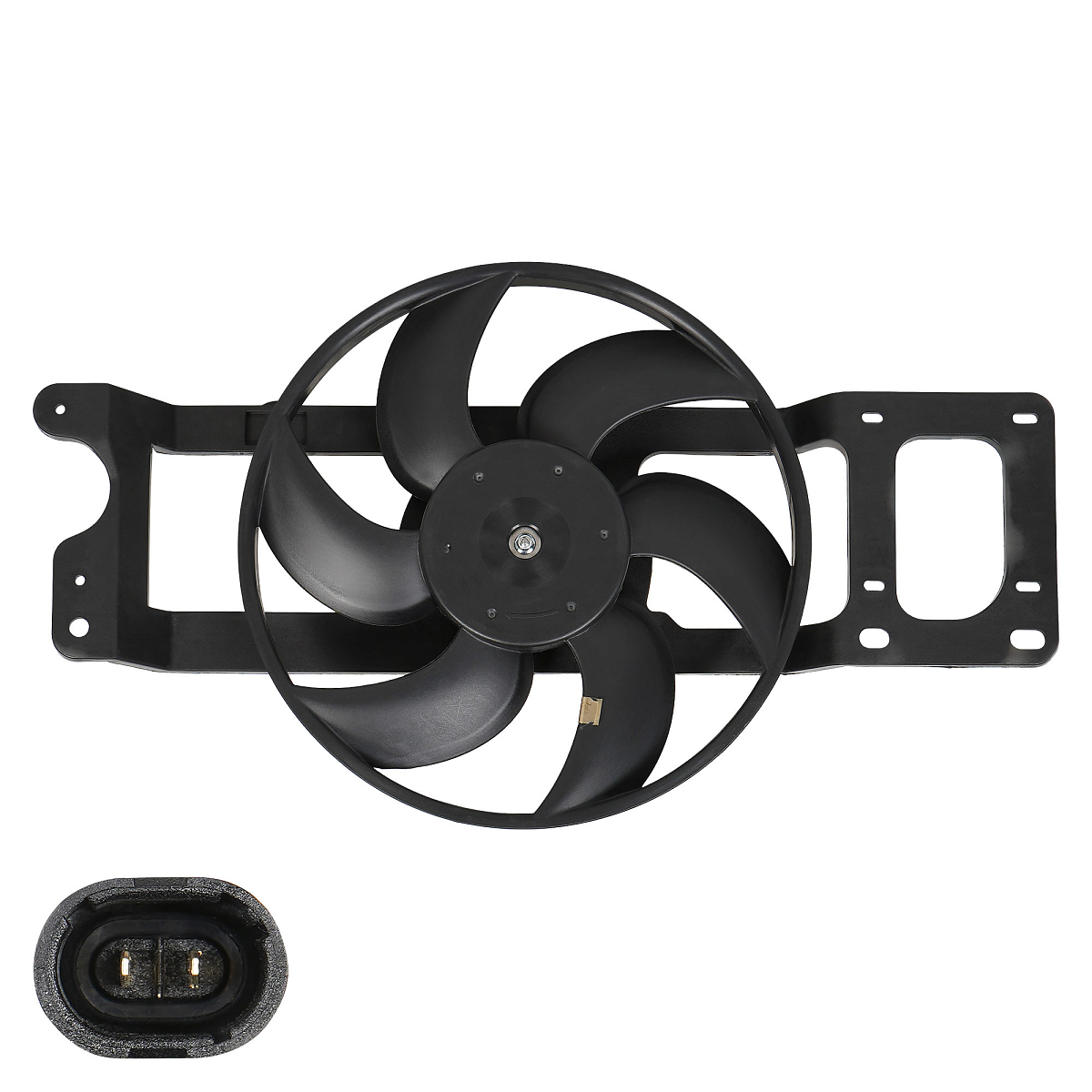 Электровентилятор охлаждения для автомобилей Logan (04-) (с кожухом)