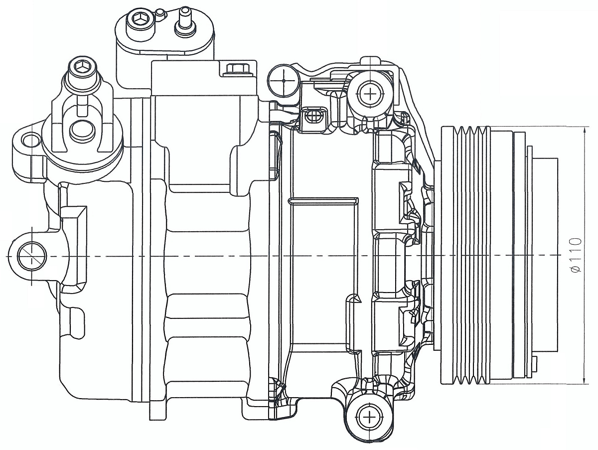 Компрессор кондиционера для автомобилей BMW X5 (E53) (00-) 3.0i/3.0D