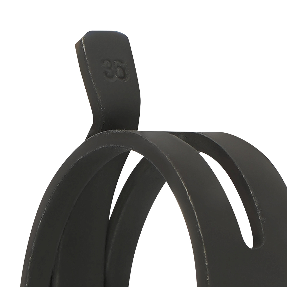 Хомут пружинный 36 (32,5-39/12мм), мин.35мм, самозажимной, хром-цинк(dacromet),черный