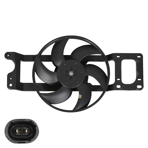 Электровентилятор охлаждения для автомобилей Logan (04-) (с кожухом)