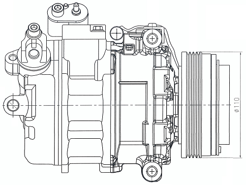 Компрессор кондиционера для автомобилей BMW X5 (E53) (00-) 3.0i/3.0D