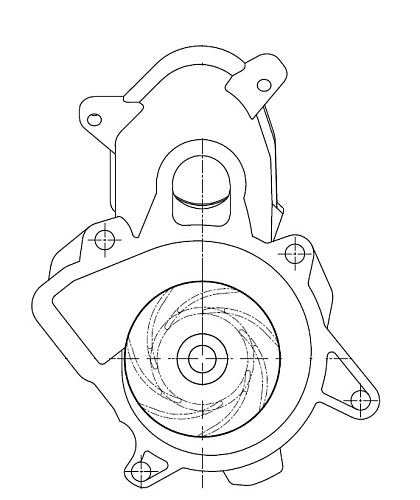Насос водяной для автомобилей BMW X5 (E70) (07-) 3.0D (шкив 6PK)