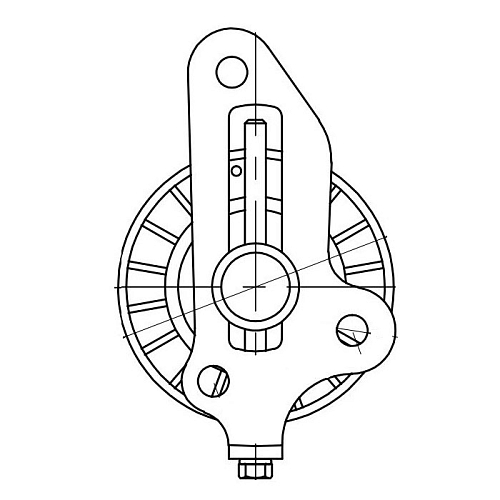 Ролик приводного ремня для автомобилей ГАЗ/УАЗ (ЗМЗ-405/406/409) (натяжной) (с кронтшейном) (CM 1091)