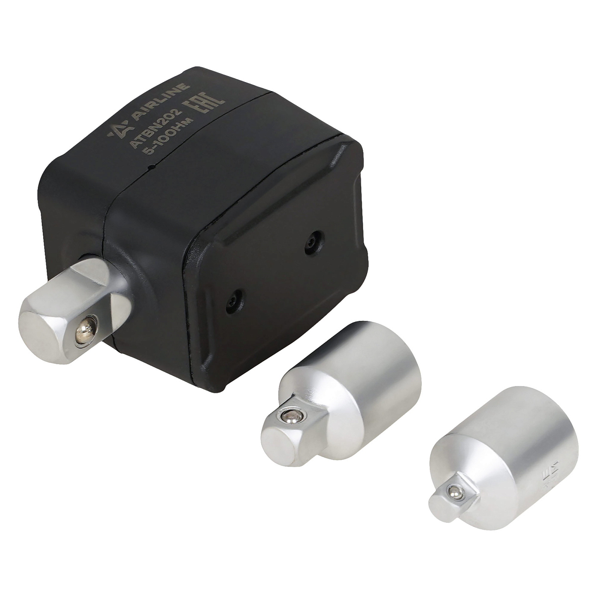 Адаптер динамометрический цифровой 1/2" 5-100Нм, с переходниками (1/4", 3/8"), кейс