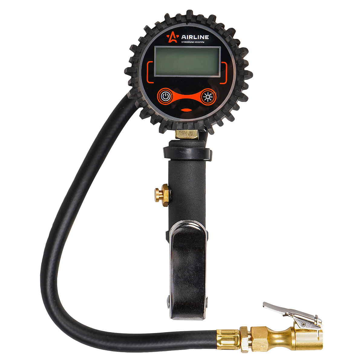 Пистолет для накачки шин 14 АТМ PRO с цифровым манометром обрезин. с клапаном сброса