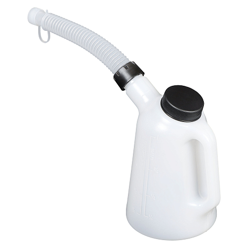 Емкость (лейка) мерная PRO 1л пластиковая для масла и тех. жидк., резьб. крышка