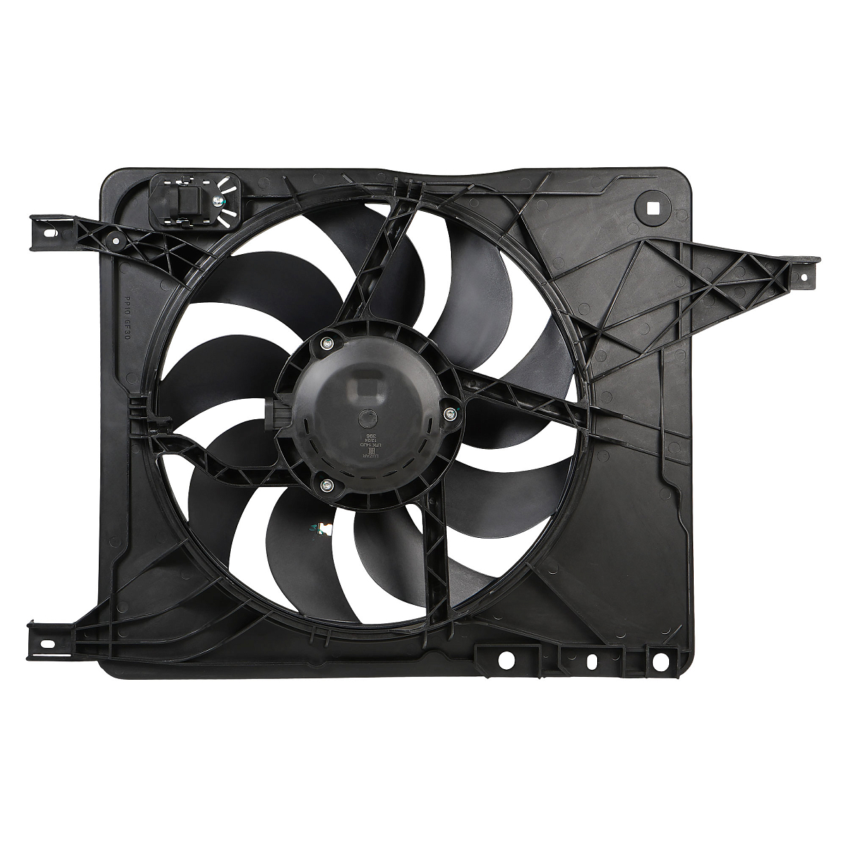 Электровентилятор охлаждения для автомобилей Nissan Qashqai (06-) (с кожухом и резистором)