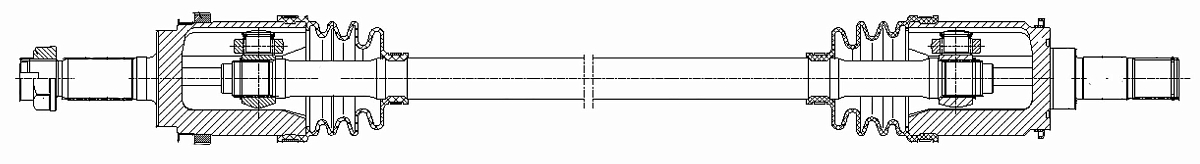 Привод задний левый для автомобилей Honda CR-V (95-) 2.0i AT/MT 4WD