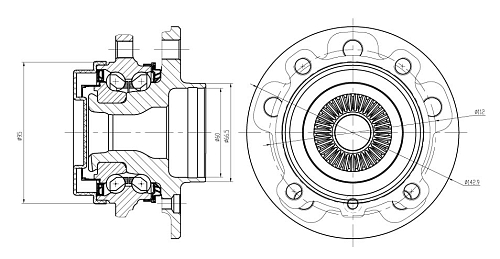 Ступица задняя в сборе с подшипником для автомобиля BMW X1 (F48) (15-)