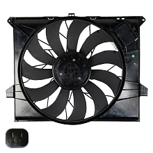 Электровентилятор охлаждения для автомобилей Mercedes-Benz ML (W164) (05-)/GL (X164) (06-) (с кожухом) (600W)