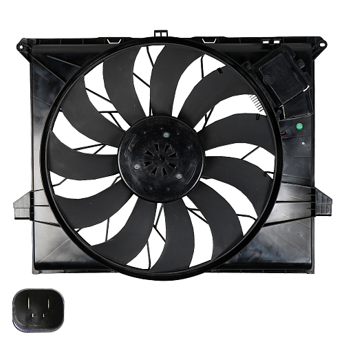 Электровентилятор охлаждения для автомобилей Mercedes-Benz ML (W164) (05-)/GL (X164) (06-) (с кожухом) (600W)