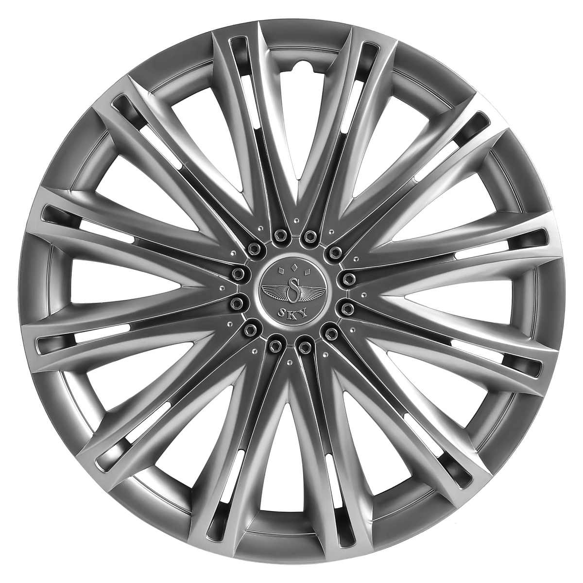 Колпаки колесные 15" "Скай", серебристый, компл. 2 шт.