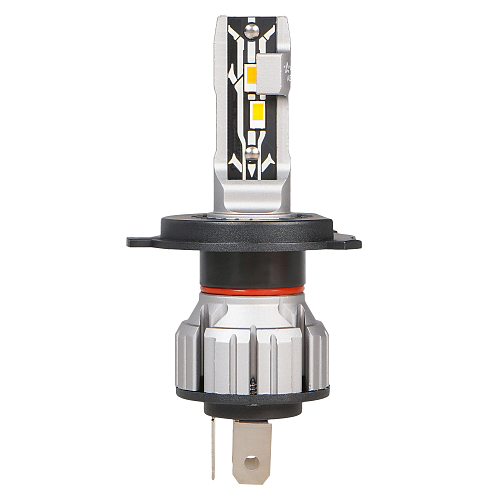 Лампа светодиодная H4 STANDARD, 17Вт, 4000Лм (2000Лм x 2), 3000К (Желтый), 12В, комплект 2 шт.