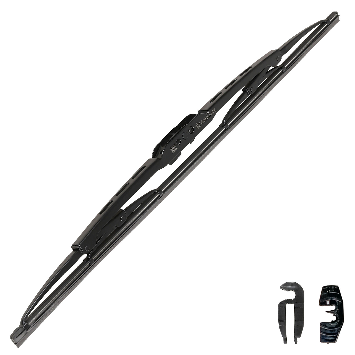 Щетка стеклоочистителя 450 мм (18") каркасная, 2 адаптера