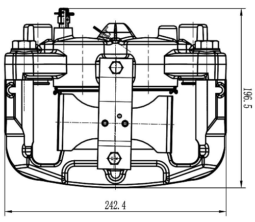 Суппорт тормозной для автомобилей УАЗ 3160-3163 Патриот передний левый d=48мм (в сборе со скобой, без колодок)